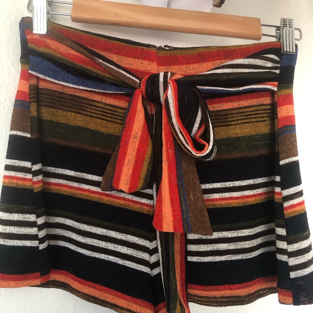 Wild Honey Terry Cloth Tie-Waist Shorts and Crop Top Set XS mod vintage beach